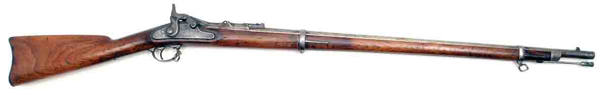 This Model 1868 .50-70 “trapdoor” is an early infantry rifle.